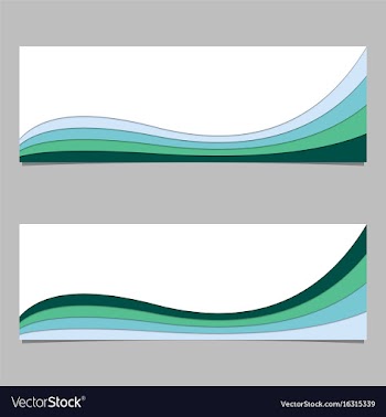 Banner design from curved stripe layers - design vector image