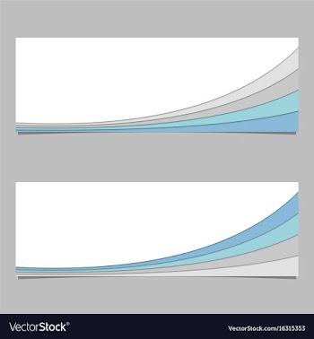 Banner design from curved stripe layers - design vector image