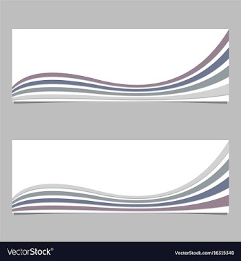 Banner design from wavy stripes vector image
