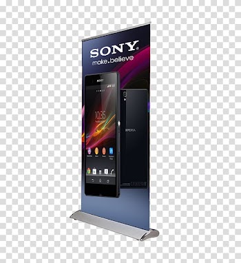 Banner Display advertising Printing Trade show display, Roll Up Stand transparent background PNG clipart