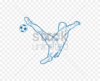 Banner Free Kick Drawing At Getdrawings Com Free For - Draw A Soccer Player Doing
