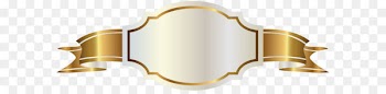 Banner Gold Clip art - White Label and Gold Banner PNG Clipart Image 