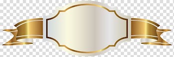 Banner Gold , White Label and Gold Banner , gold ribbon logo transparent background PNG clipart