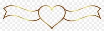 Banner, Heart, Wedding, Gold, Plate - Heart