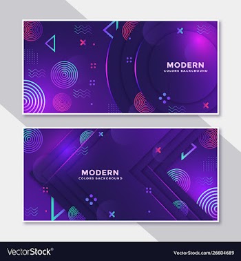 Banner hipster futuristic graphic vector image