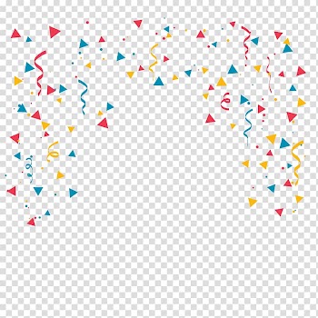 Banner illustration, Confetti New Year Carnival, holiday ribbon transparent background PNG clipart