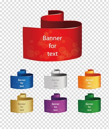 Banner Illustration, red ribbon transparent background PNG clipart