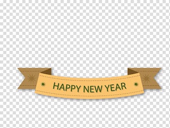 Banner New Year, Happy New Year Tags transparent background PNG clipart