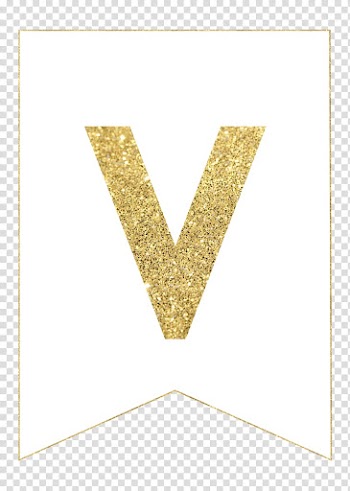Banner Paper Pennon Letter Gold, gold letter transparent background PNG clipart