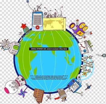 Banner Poster Cartoon, Earth City transparent background PNG clipart