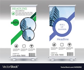 banner roll-up design business concept