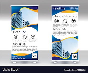 banner roll-up design business concept