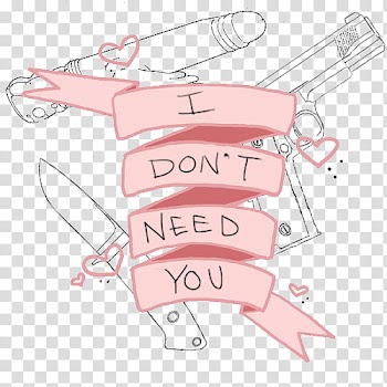 Banner s, i don't need you text transparent background PNG clipart