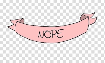 Banner s, pink lace with nope text overlay transparent background PNG clipart