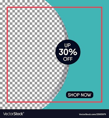 Banner sale transparent background ad promotion vector image