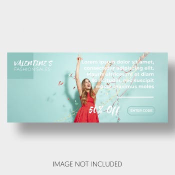 Banner template sales valentine's day Free Psd