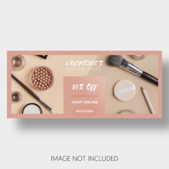 Banner template sales valentine's day Free Psd