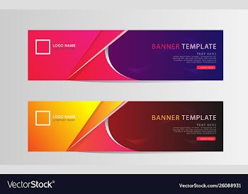 Banner template vector image