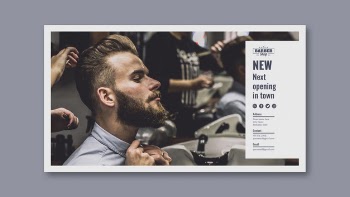 Banner template with barber concept Free Psd