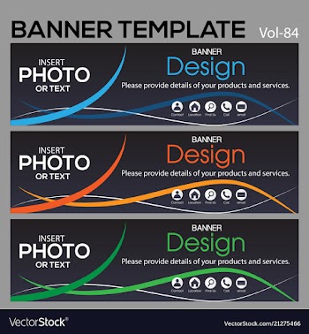 Banner web template banner blackground and banner vector image