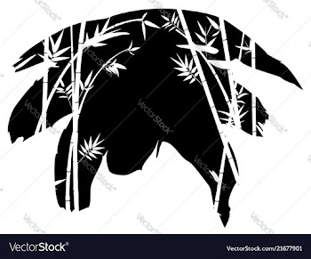 Banner with bamboo branches vector image