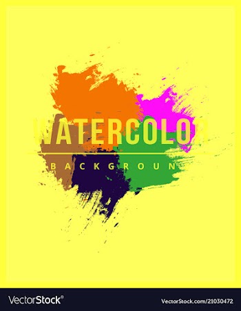 Banner with watercolor splashes vector image