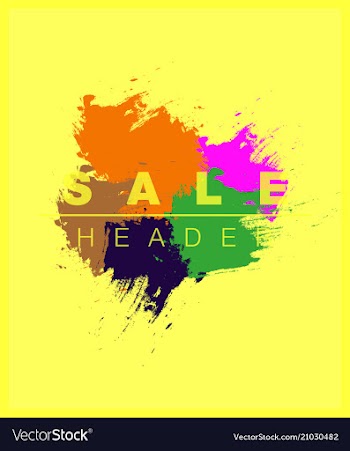 Banner with watercolor splashes vector image