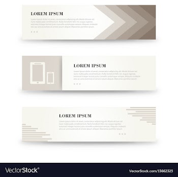 Banners for print minimalistic banners set vector image