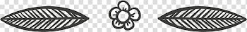 Banners Sep, flower and two leaves transparent background PNG clipart