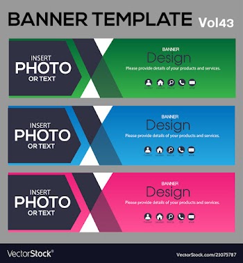 Bannertemplate for business webdesign vector image