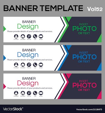 Bannertemplate for business webdesign vector image
