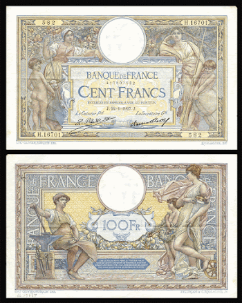 Banque De France-100 Francs (1927), | Free Photo - rawpixel