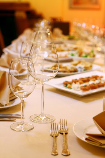 Banquet table with snacks Free Photo