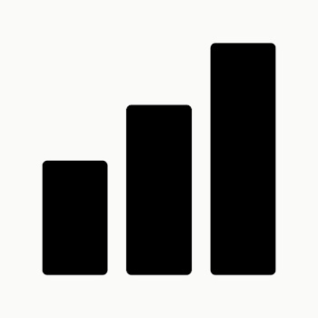 Bar chart business icon psd in flat style | Free stock illustration | High Resolution graphic