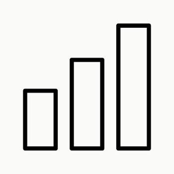 Bar chart business icon psd in simple style | Free stock illustration | High Resolution graphic