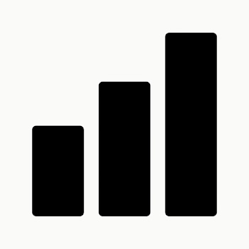 Bar chart business icon vector in flat style | Free stock illustration | High Resolution graphic