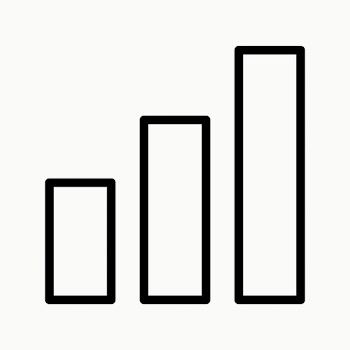 Bar chart business icon vector in simple… | Free stock illustration | High Resolution graphic