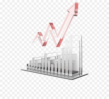 Bar chart Line chart Photography - 3D texture transparent financial element 