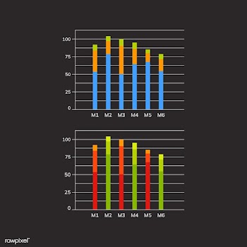 Bar chart statistics diagram vector | Free stock vector - 495622