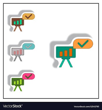 Bar graph business statistic vector image