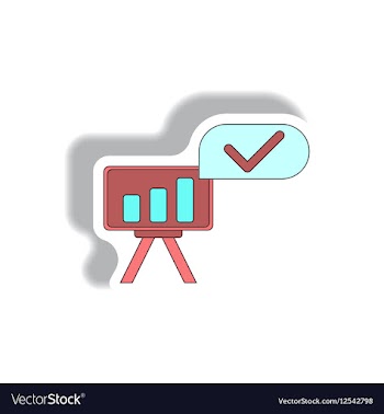 Bar graph business statistic vector image