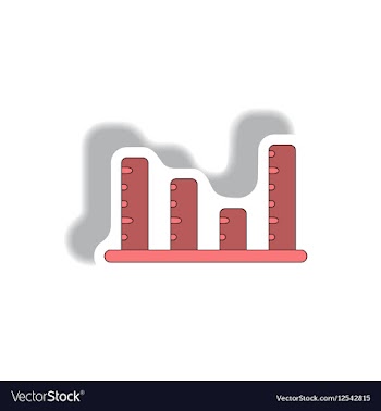 Bar graph business statistic vector image