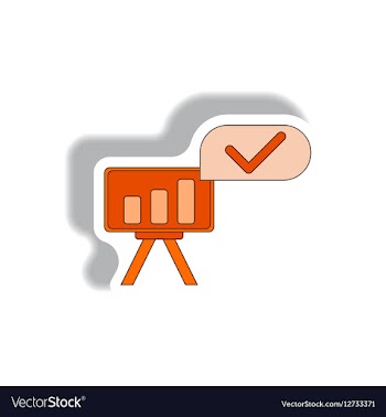 Bar graph business statistic vector image