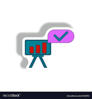 Bar graph business statistic vector image