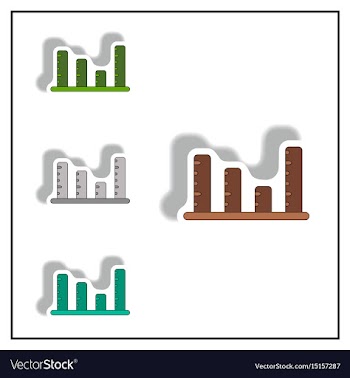 Bar graph business statistic vector image