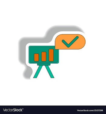 Bar graph business statistic vector image