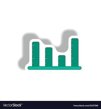 Bar graph business statistic vector image