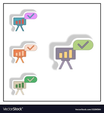 Bar graph business statistic vector image