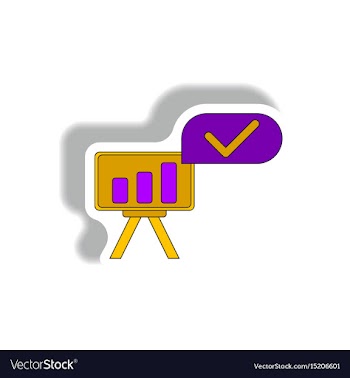 Bar graph business statistic vector image