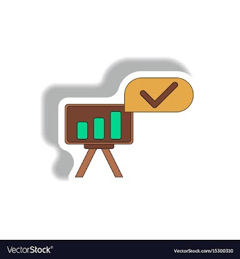 Bar graph business statistic vector image